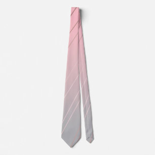 Elegant gradient pink grey pattern rose gold neck tie