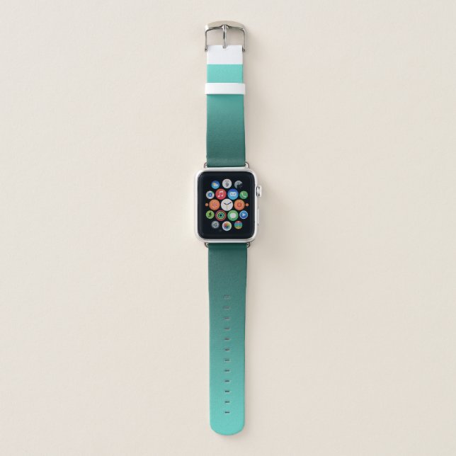 Elegant Gradient Teal Apple Watch Band (Front)