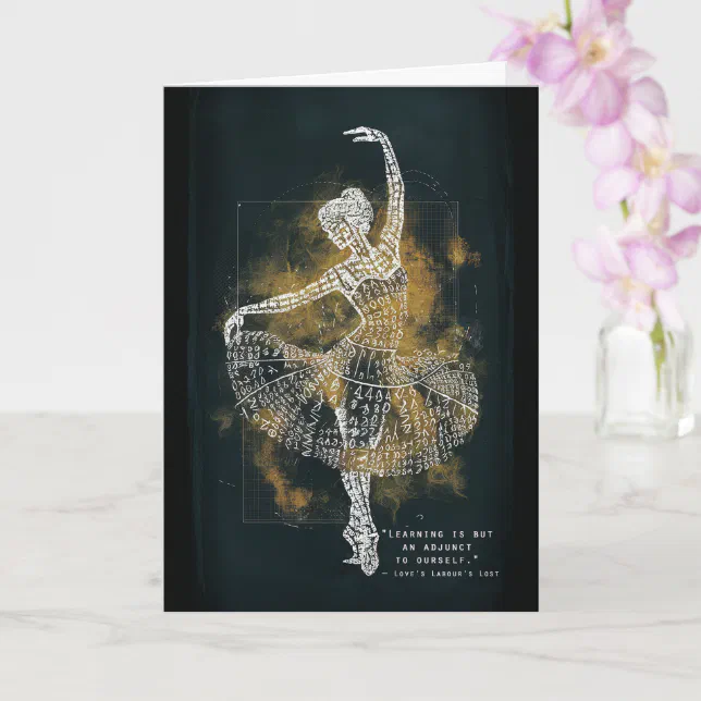Elegant Graduate Black and Gold Artistic Card – Notecards