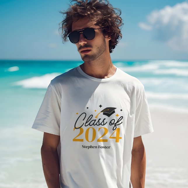 Elegant Graduate Class of 2024 Keepsake Graduation T-Shirt (Creator Uploaded)