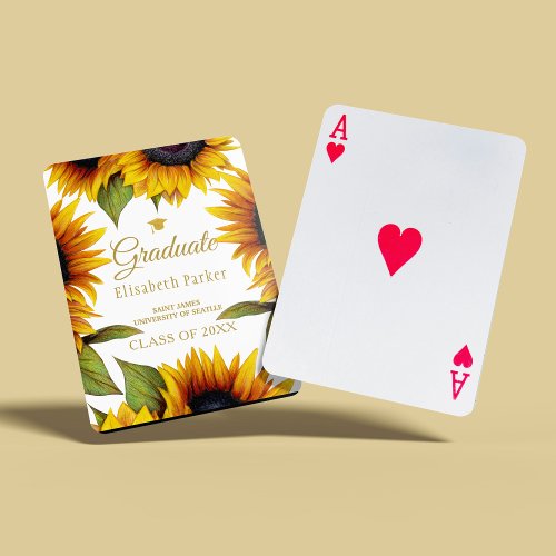 Elegant graduate class of year graduation favors poker cards