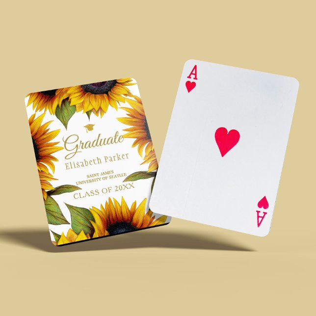 Elegant graduate class of year graduation favors poker cards (Creator Uploaded)