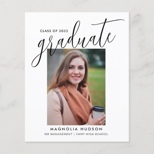 Elegant Graduate Class Photo Graduation Card