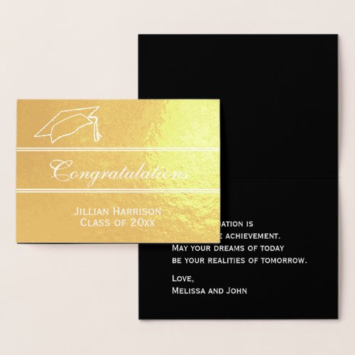 Elegant Graduate Congratulations Foil Card