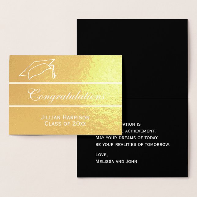 Elegant Graduate Congratulations Foil Card (Display)