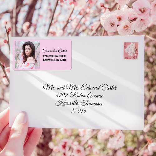 Elegant Graduate Custom Photo Address Label