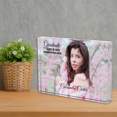 Elegant Graduate Custom Photo Block