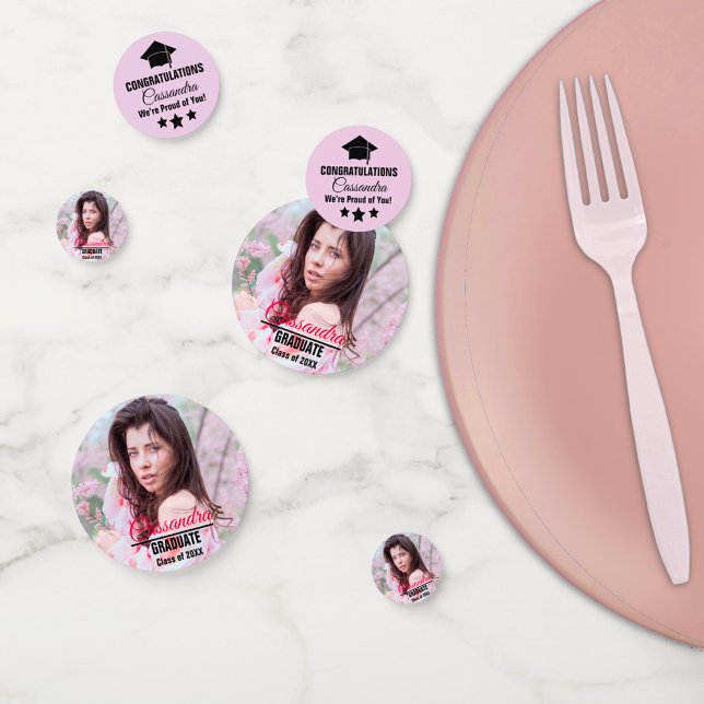 Elegant Graduate Custom Photo Confetti (Creator Uploaded)