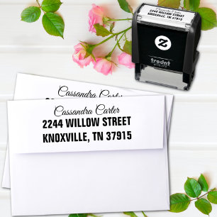 Elegant Graduate Custom Return Address Self-inking Stamp
