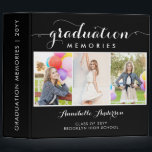 Elegant Graduate Girly Script 3 Photo Graduation Ring Binder<br><div class="desc">Elegant Graduate Girly Script 3 Photo Graduation 3 Ring Binder</div>