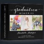 Elegant Graduate Girly Script 3 Photo Graduation Ring Binder<br><div class="desc">Elegant Graduate Girly Script 3 Photo Graduation 3 Ring Binder</div>
