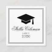 Elegant graduate graduation name card (Front)