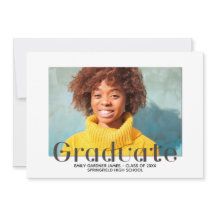 Elegant Graduate Lettering Photo Announcement