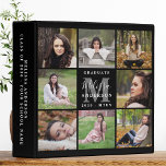 Elegant Graduate Monogram 8 Photo Graduation 3 Ring Binder<br><div class="desc">Graduation Photo Album & Graduate Memory Book ~ modern and elegant photo collage graduation photo album. Customize with 8 of your favorite senior or college photos, and personalize with monogram initial, name, graduating year, high school or college initials. These unique trendy and stylish graduation binders will be a treasured keepsake....</div>