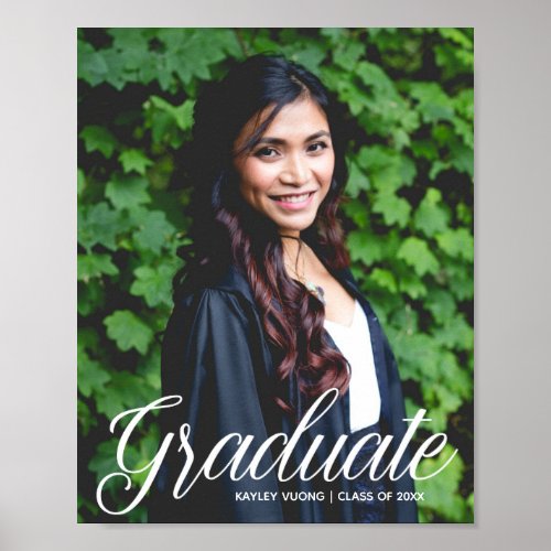 Elegant Graduate Photo 2024 Graduation Party Poster