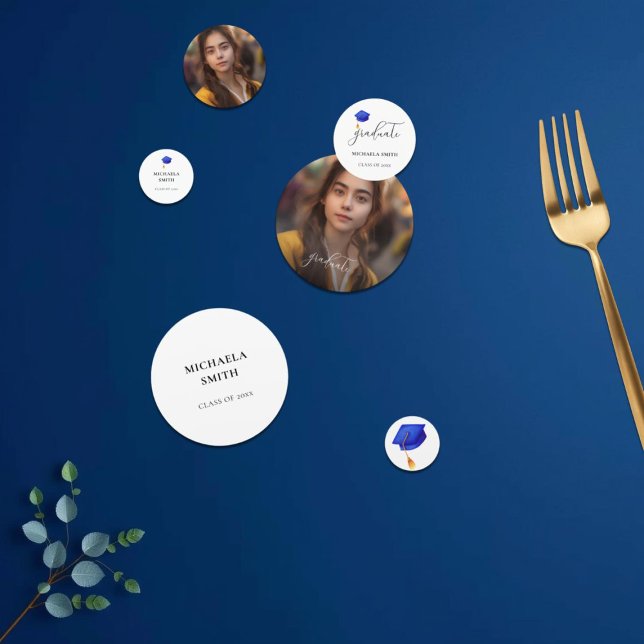 Elegant Graduate Photo Graduation  Confetti (Creator Uploaded)