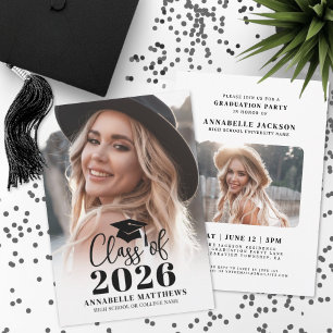 Elegant Graduate Photo Graduation Party Invitation
