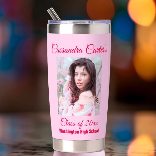 Elegant Graduate Photo Insulated Tumbler