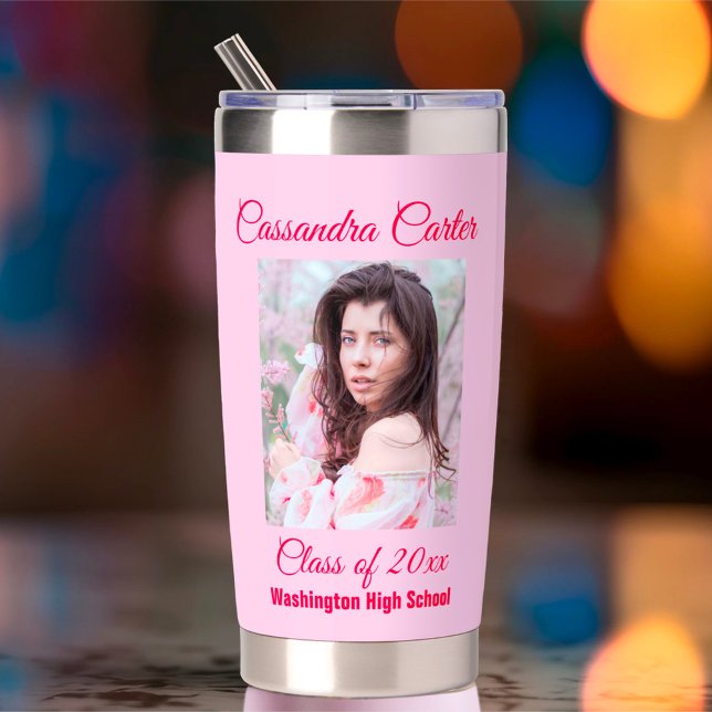 Elegant Graduate Photo Insulated Tumbler (Creator Uploaded)