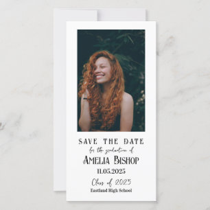 Elegant Graduate Photo Save The Date