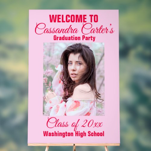 Elegant Graduate Photo Welcome Sign