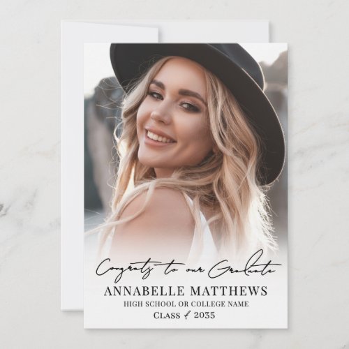 Elegant Graduate Simple Photo Collage Graduation