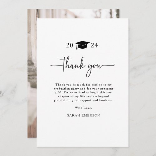 Elegant Graduate Thank You Card