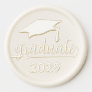 Elegant Graduate Wax Seal Sticker