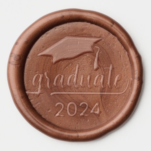 Elegant Graduate Wax Seal Sticker