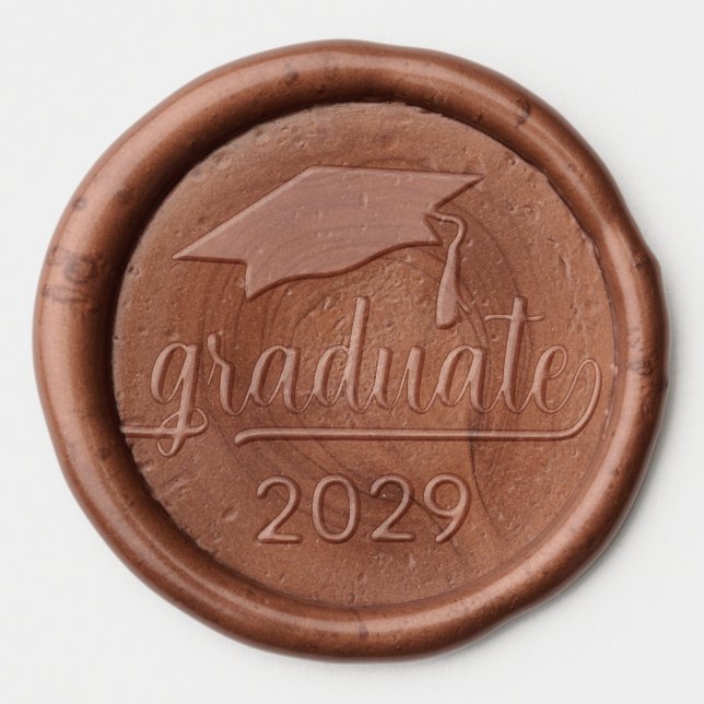 Elegant Graduate Wax Seal Sticker (Front)