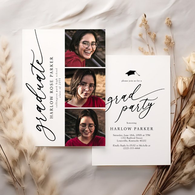 Elegant Graduation Announcement & Party Invite (Creator Uploaded)