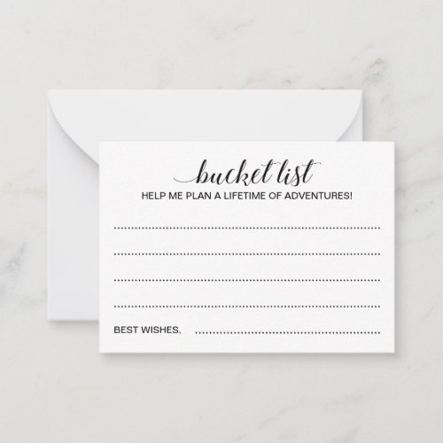 Elegant Graduation Bucket List Ideas Guest Book Advice Card