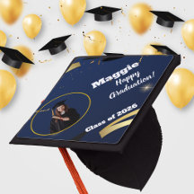 Elegant Graduation Cap Topper - The Scholar