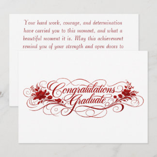 Elegant Graduation Card with Heartfelt Message 