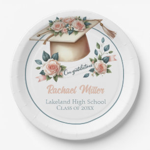 Elegant Graduation Celebration Design Paper Plates