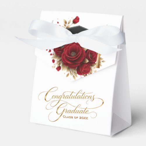 Elegant Graduation Celebration • Gold Script Favor Boxes