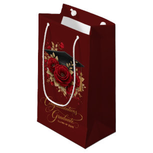 Elegant Graduation Celebration • Gold Script  Small Gift Bag