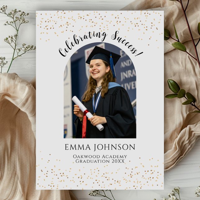 Elegant Graduation Celebration  Sparkle Design Invitation (Creator Uploaded)