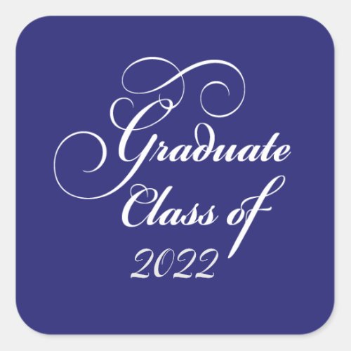Elegant Graduation Class 2022 Blue Envelope Seal