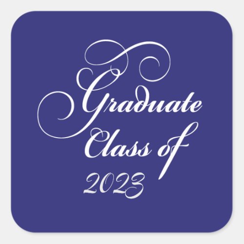 Elegant Graduation Class 2023 Blue Envelope Seal