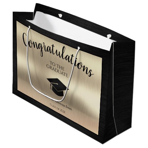 Elegant Graduation Class of 2024 Congratulations Large Gift Bag