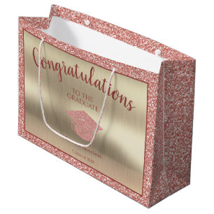Elegant Graduation Class of 2024 Congratulations Large Gift Bag