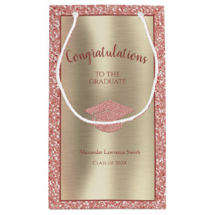 Elegant Graduation Class of 2024 Congratulations Small Gift Bag