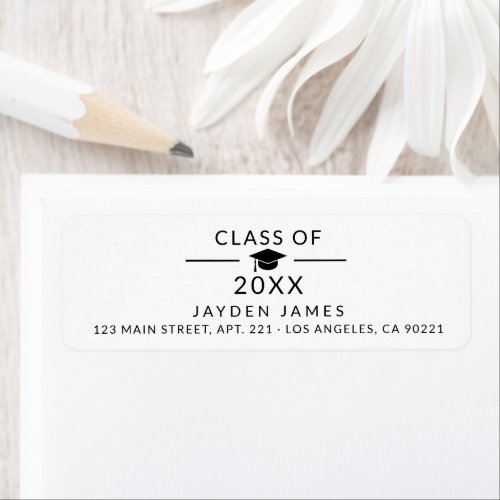 Elegant Graduation Class of 2024 Return Address Label