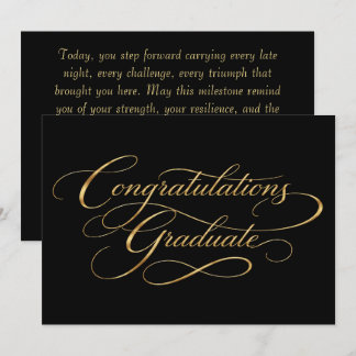 Elegant Graduation Congratulations Design Holiday Card
