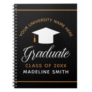 Elegant Graduation Custom Graduate Keepsake Notebook