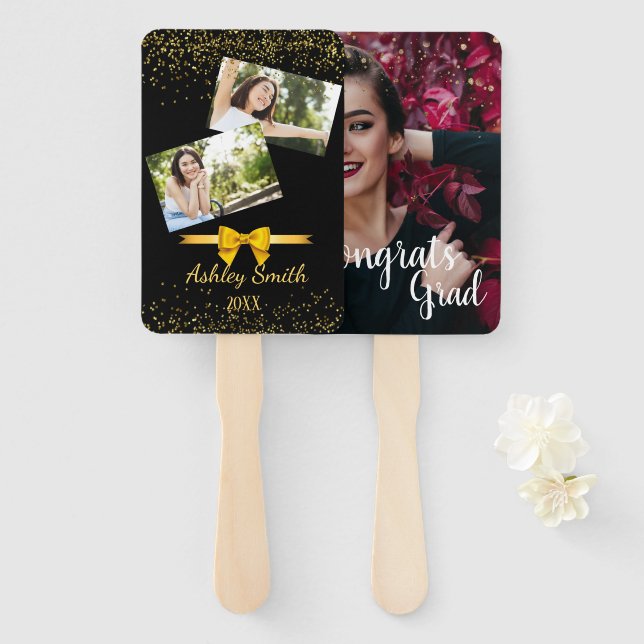 elegant Graduation Hand Fan (Front and Back)
