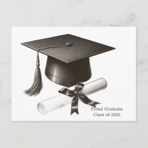 Elegant Graduation Holiday Postcard