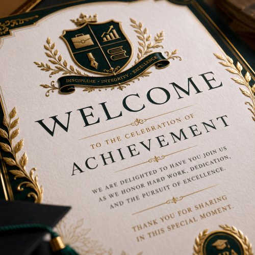 Elegant Graduation Invitation and Program Suite