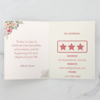 Elegant Graduation Invitation Card Template